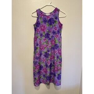 My Michelle Girls Floral Sleeveless Tie Waist Midi Dress Size 12